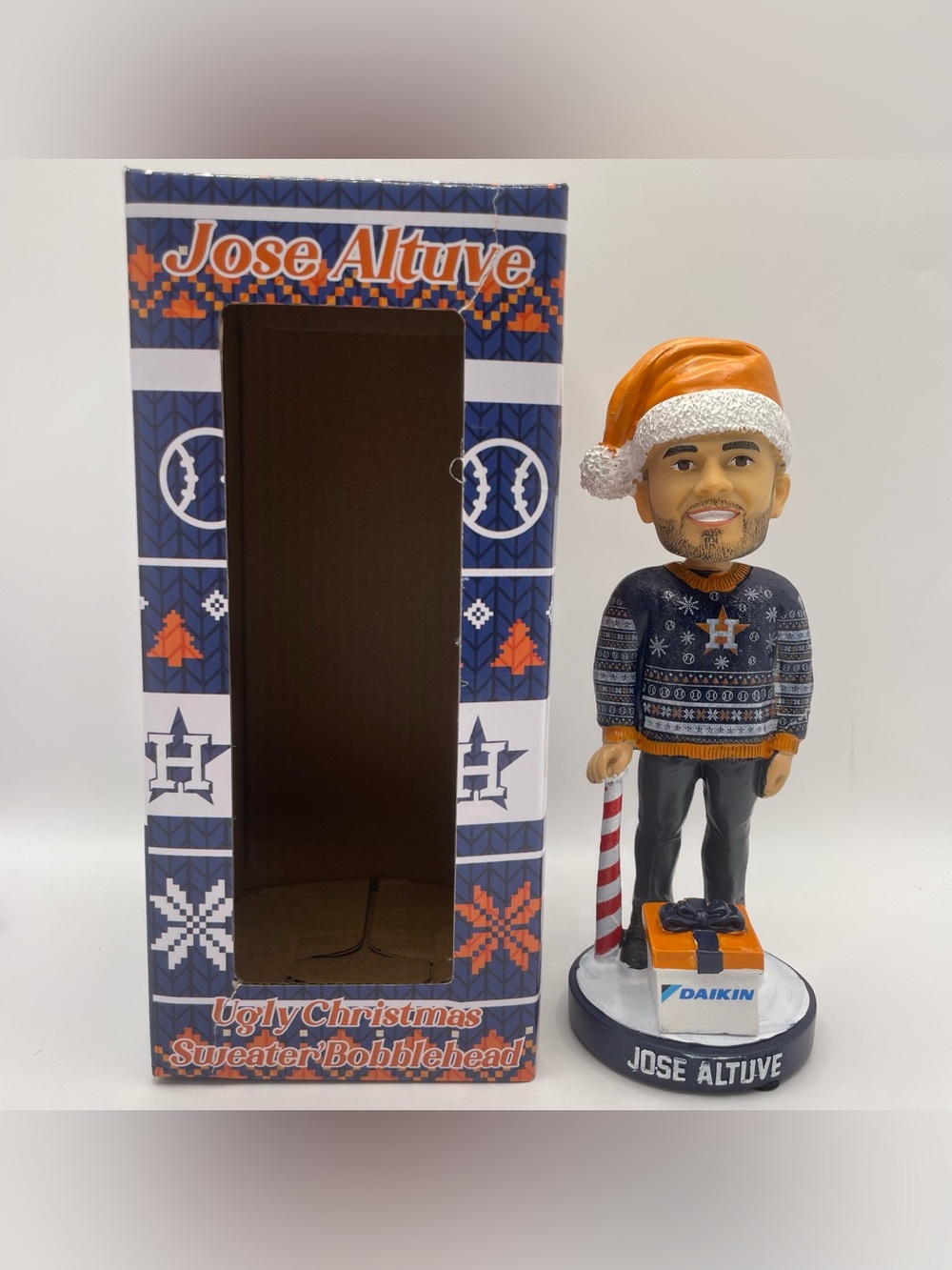 Jose Altuve Houston Astros Christmas In July NIB Bobblehead MLB Daikin Baseball
